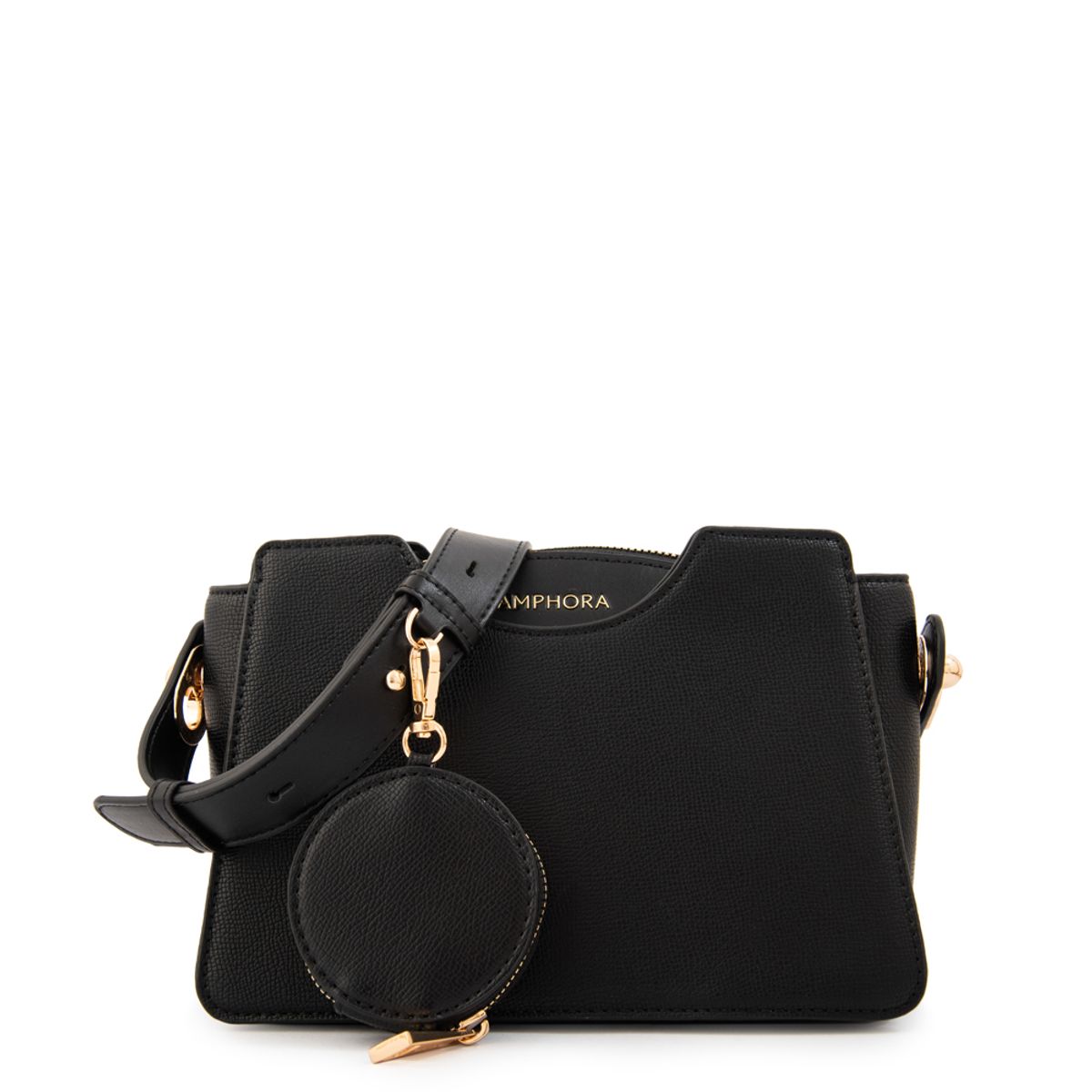 AMPHORA - Cartera bandolera carrie pequeña negro