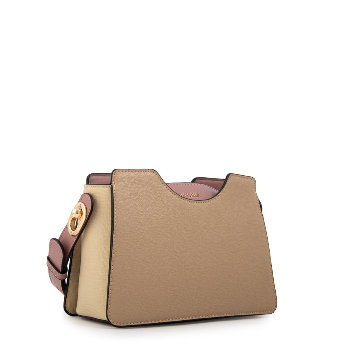 AMPHORA - Cartera bandolera carrie pequeña beige