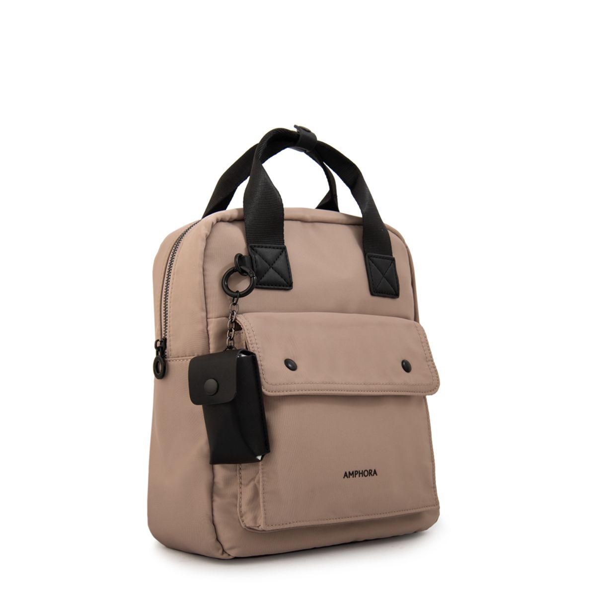 AMPHORA - Mochila olivier mediana beige