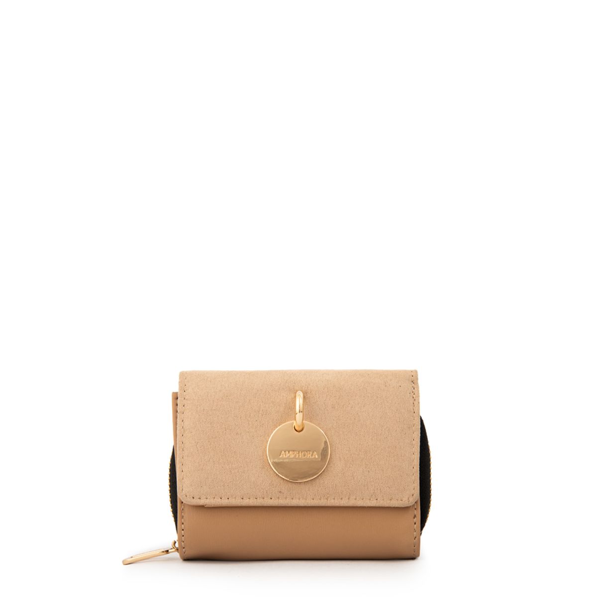 AMPHORA - Billetera maggie pequeña beige