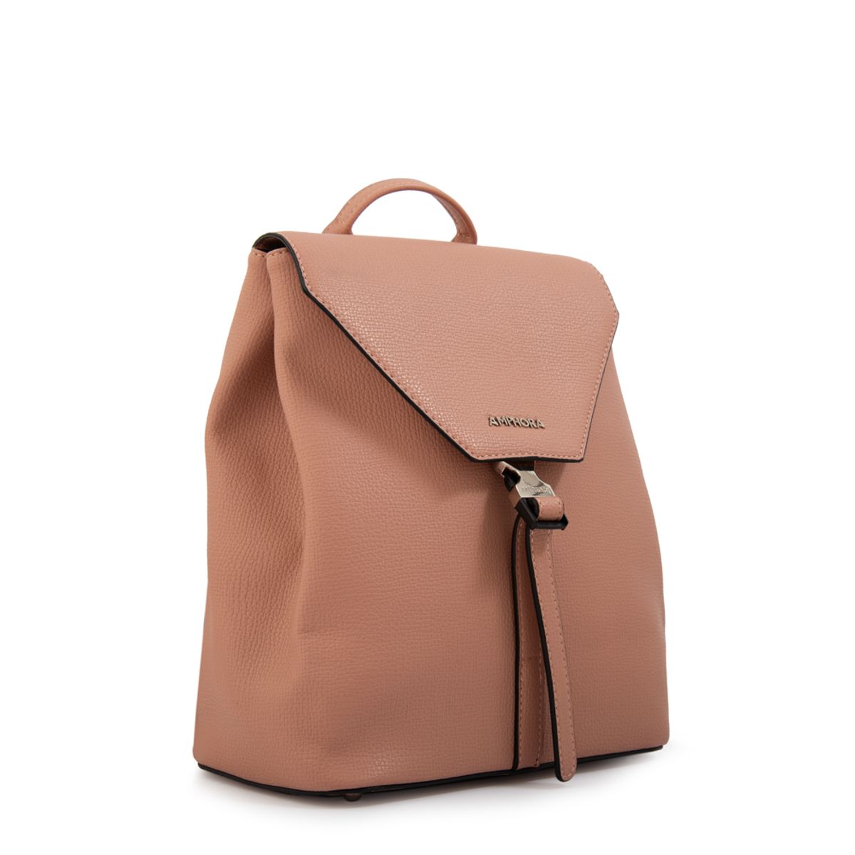 AMPHORA - Mochila con tapa dayla mediana rosa viejo