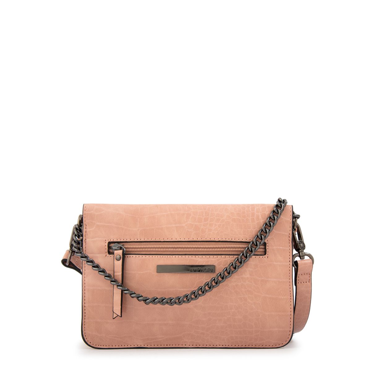 AMPHORA - Cartera bandolera anaya pequeña rosa viejo