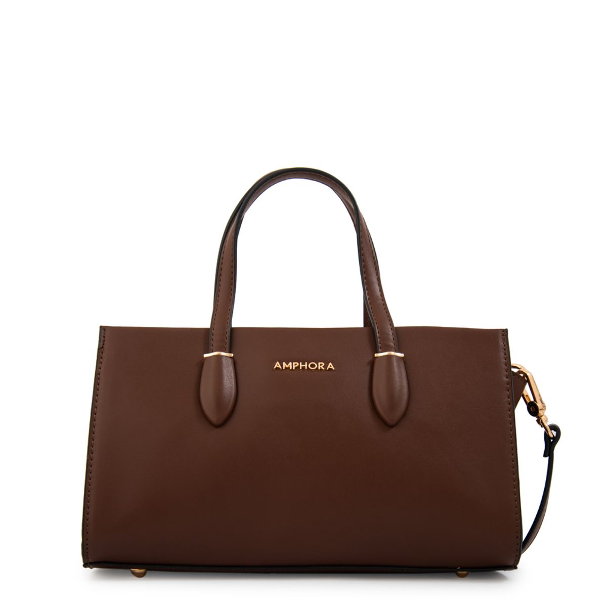 AMPHORA - Cartera tote sarai mediana café medio