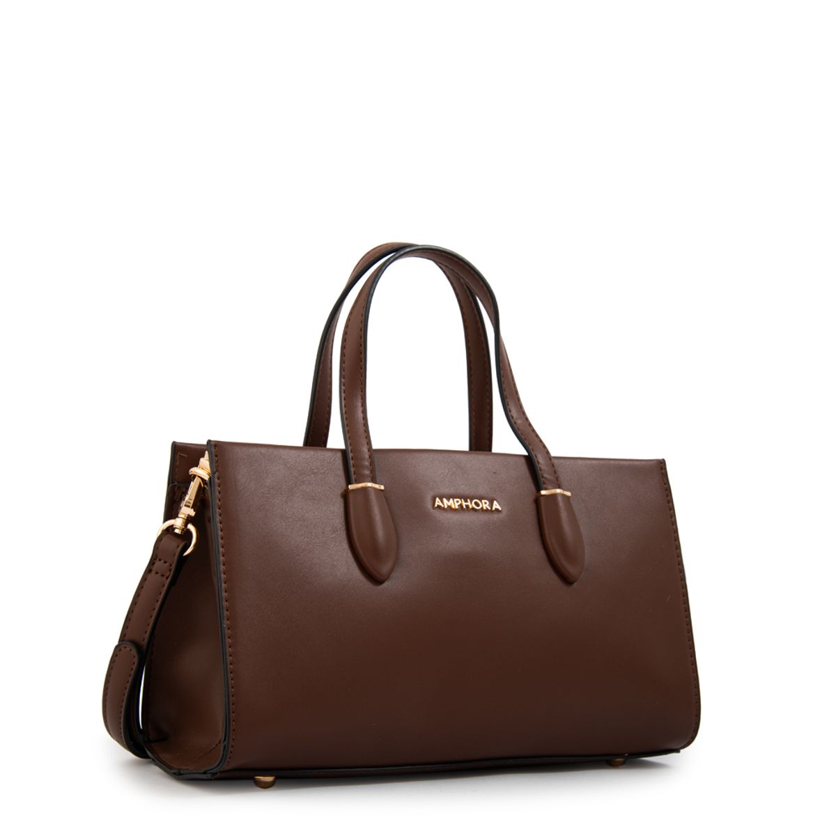 AMPHORA - Cartera tote sarai mediana café medio