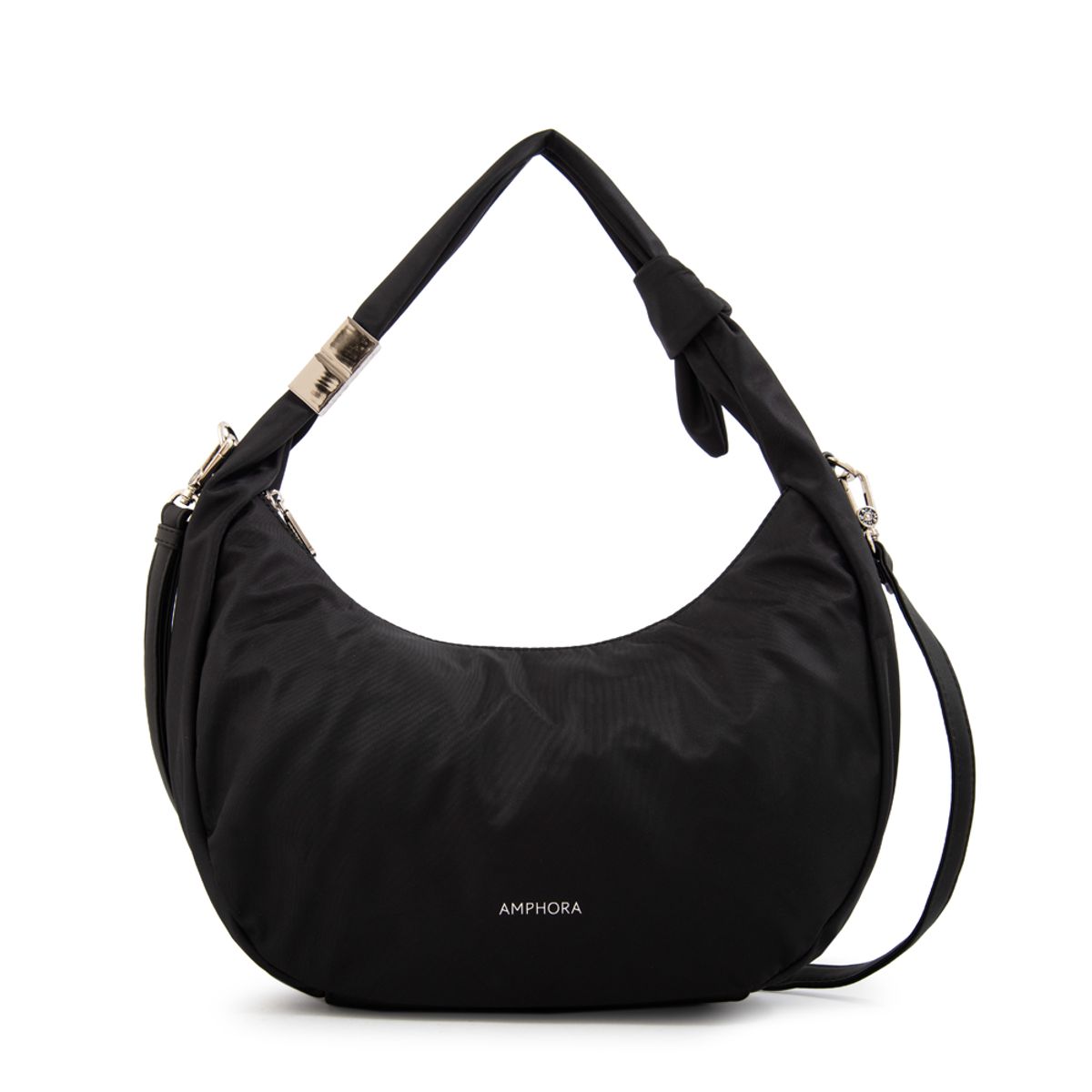 AMPHORA - Cartera corte oval olivia grande negro