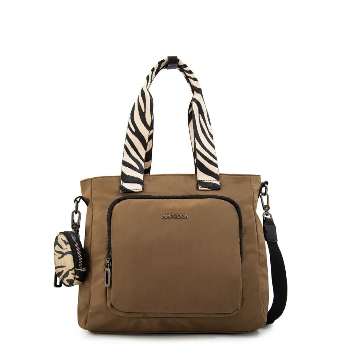 AMPHORA - Cartera tote francisca grande verde oliva