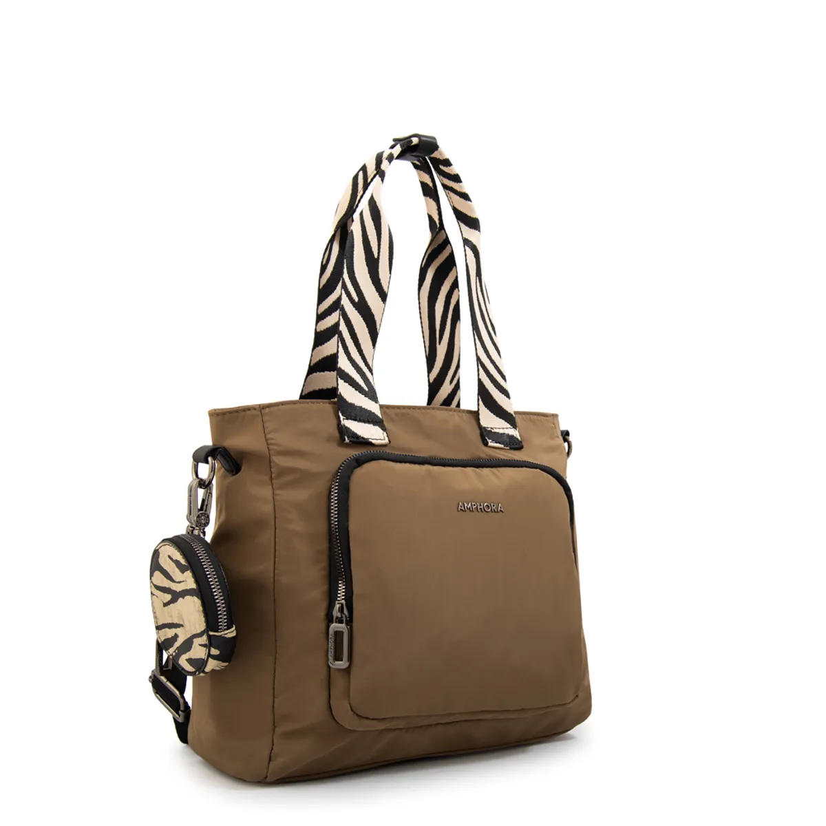 AMPHORA - Cartera tote francisca grande verde oliva