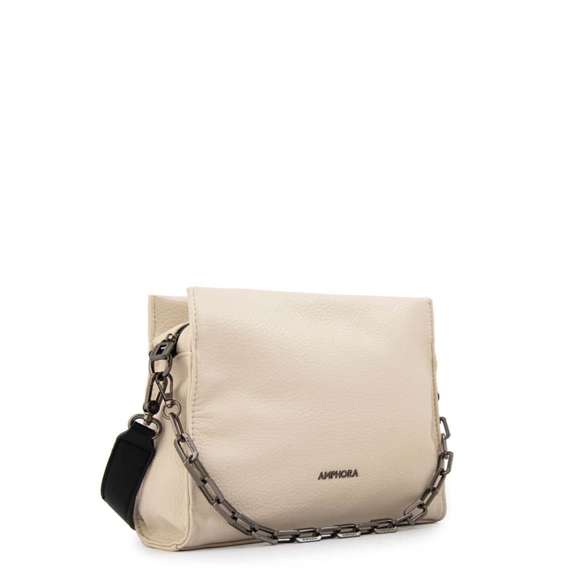 AMPHORA - Cartera bandolera ivana pequeña blanco crudo