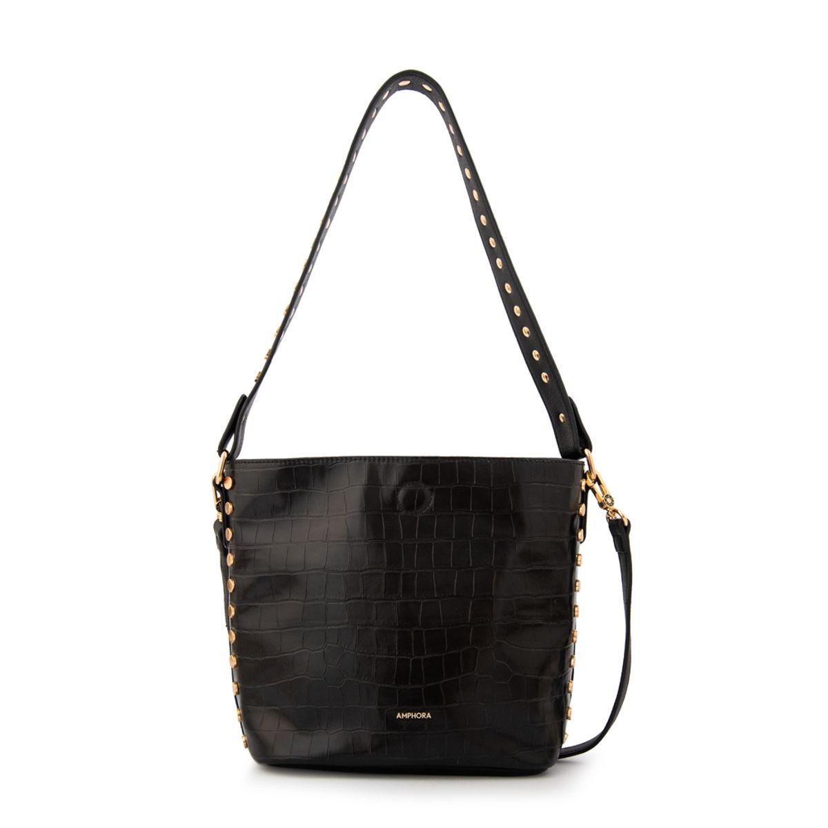 AMPHORA - Cartera bandolera eloisse mediana negro