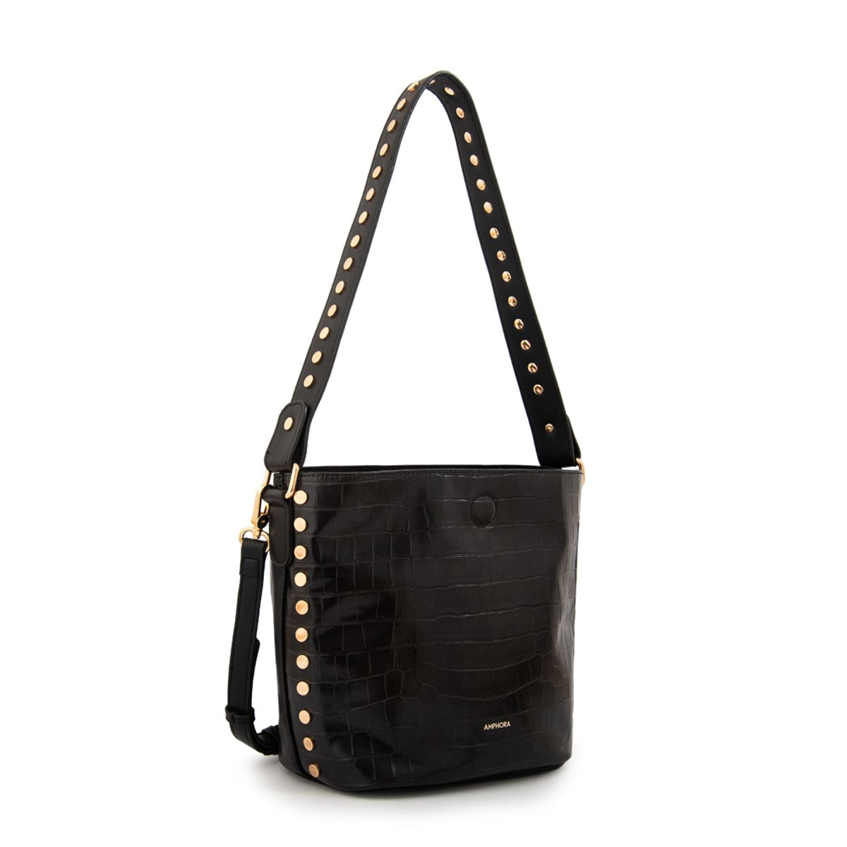 AMPHORA - Cartera bandolera eloisse mediana negro