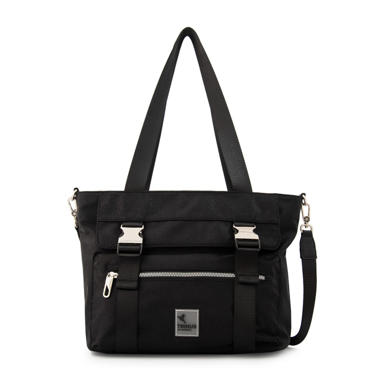 TRINUS - Cartera tote college grande negro
