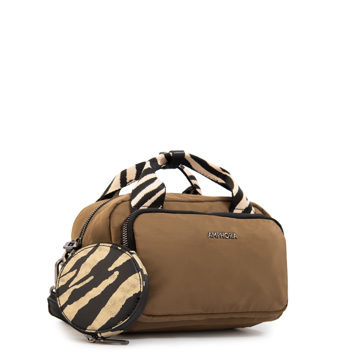 AMPHORA - Cartera bandolera francisca mediana verde oliva