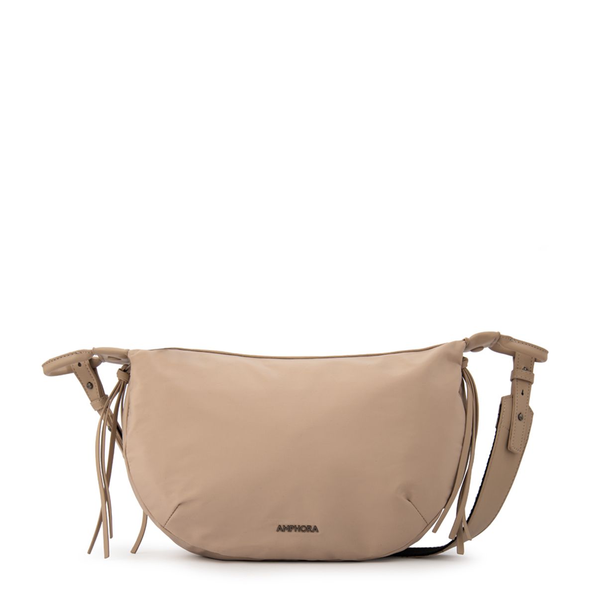 AMPHORA - Cartera bandolera felie mediana beige