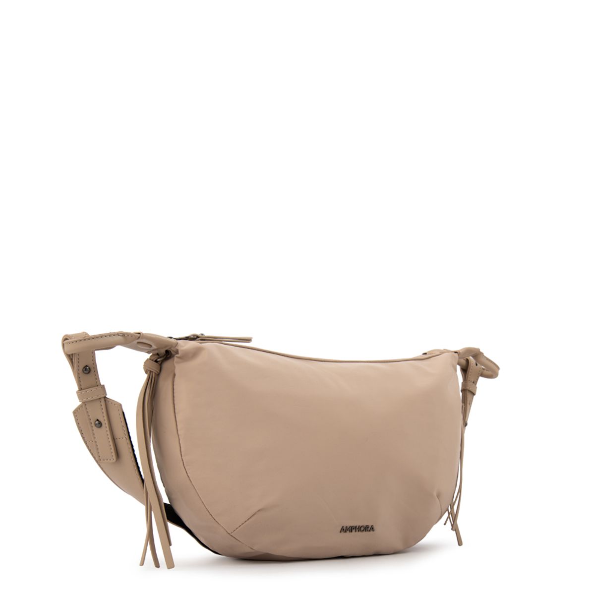 AMPHORA - Cartera bandolera felie mediana beige
