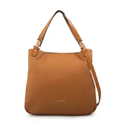 AMPHORA - Cartera tote corte recto eugenia mediana camel