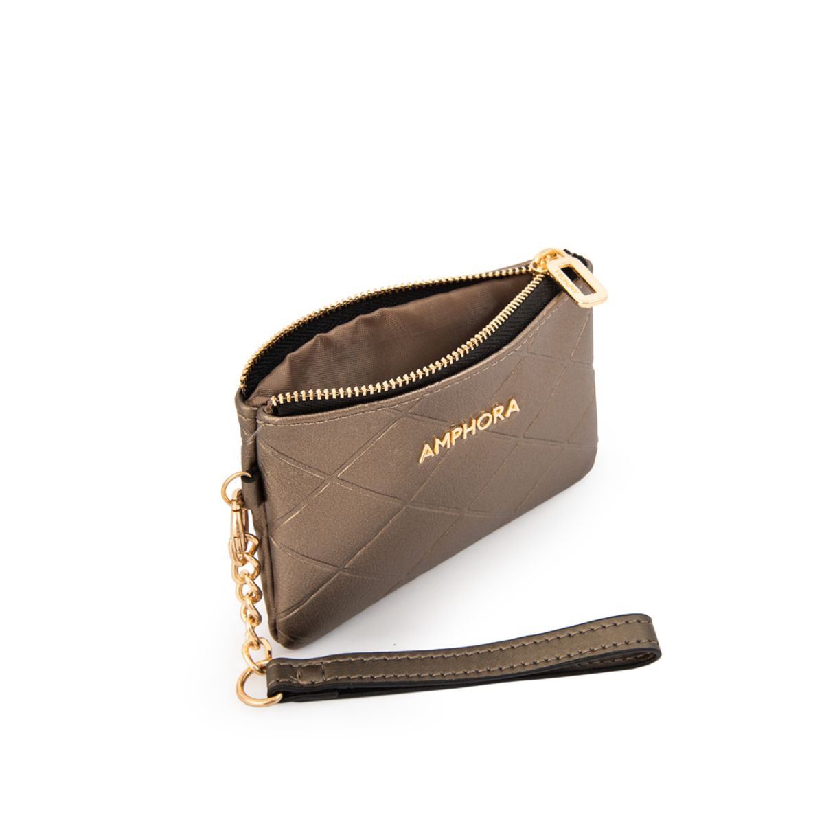 AMPHORA - Monedero suiza pequeña plateado oscuro