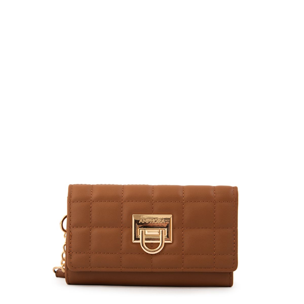 AMPHORA - Billetera grecia mediana café