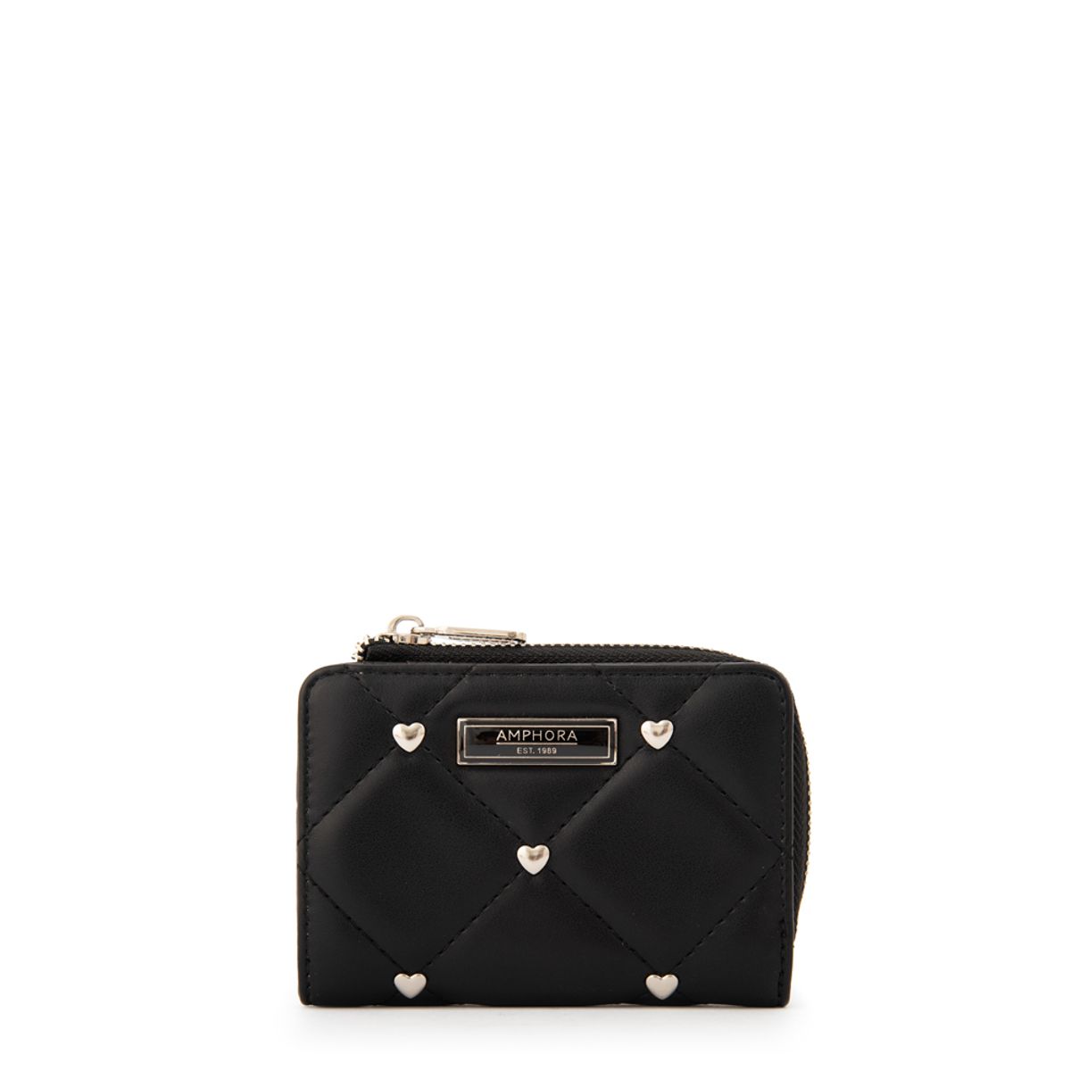 AMPHORA - Billetera heder pequeña negro