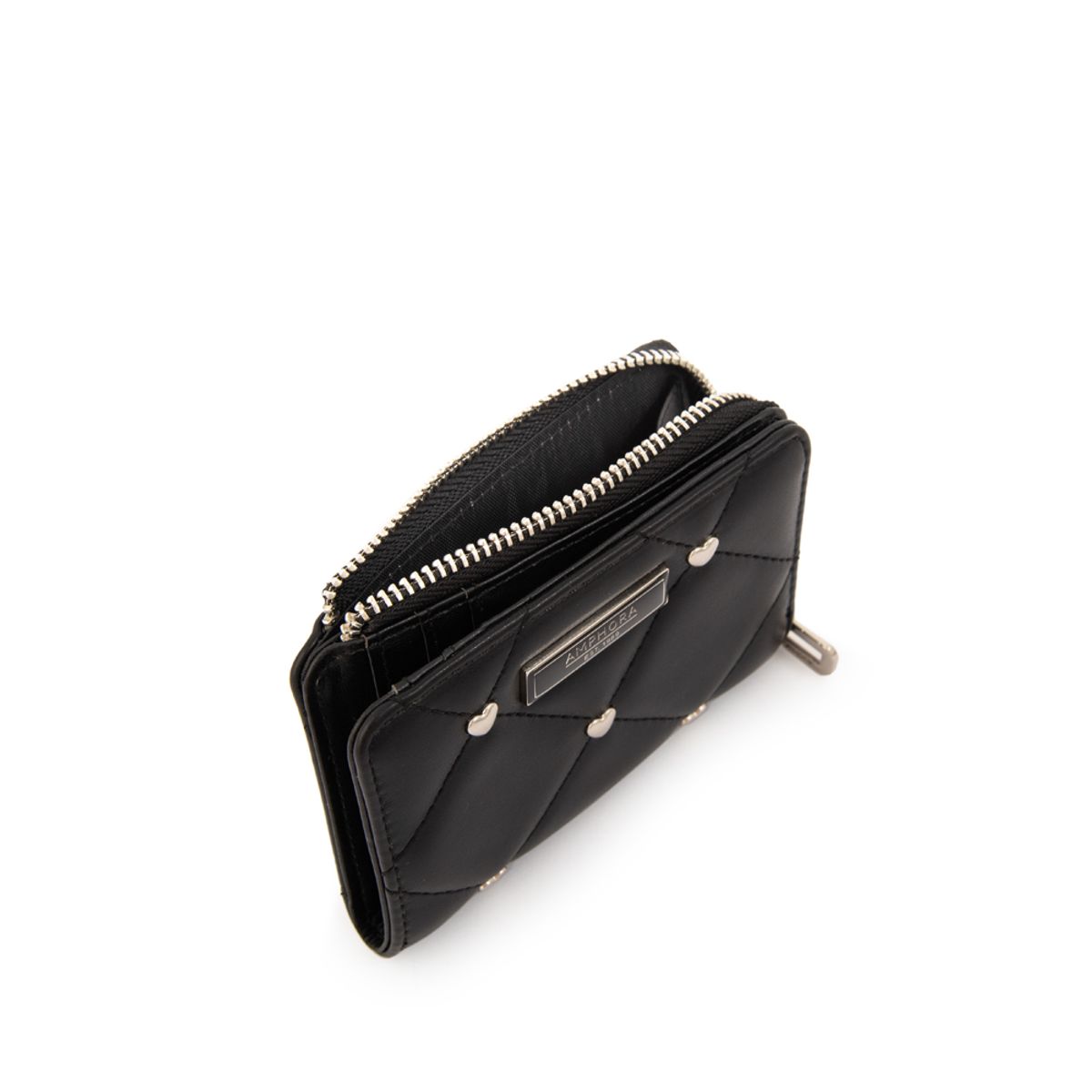 AMPHORA - Billetera heder pequeña negro
