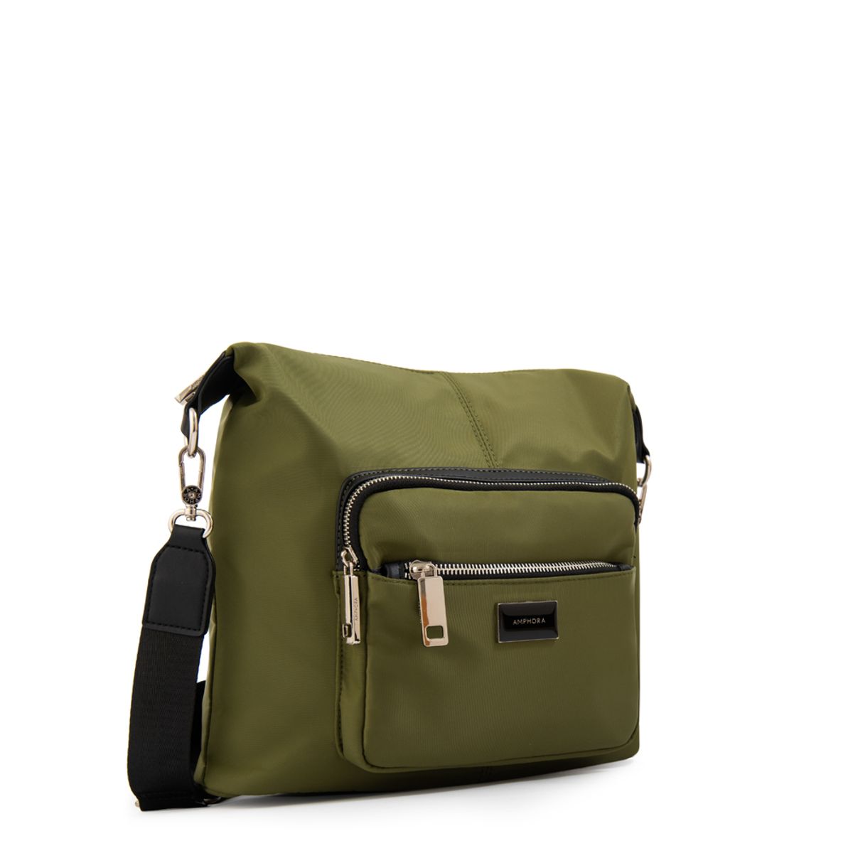 AMPHORA - Cartera bandolera brigit grande verde oliva