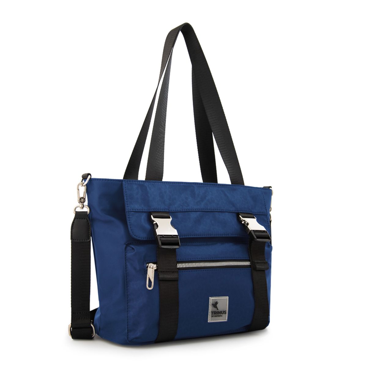 TRINUS - Cartera tote college grande azul