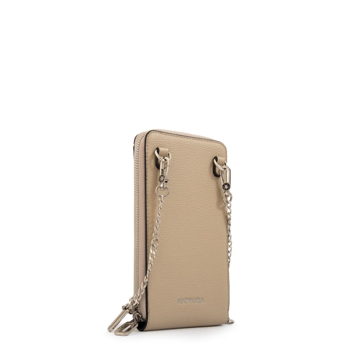 AMPHORA - Cartera bandolera porta celular rocy pequeña beige