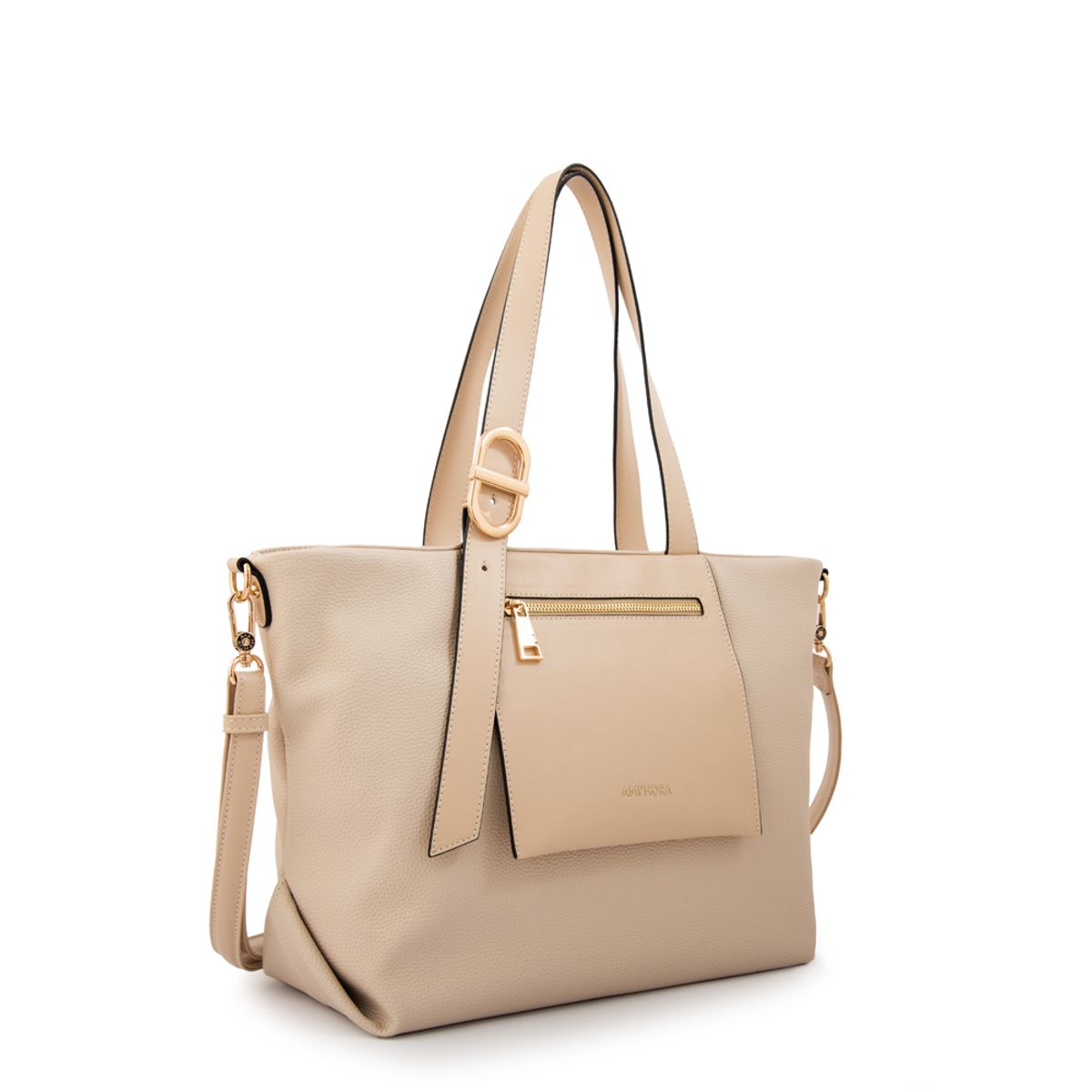 AMPHORA - Cartera tote samanta grande beige
