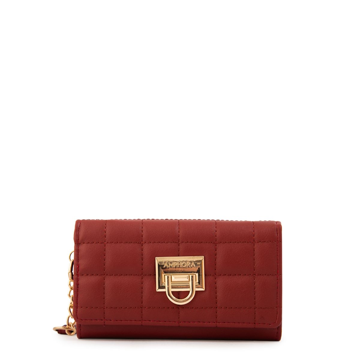 AMPHORA - Billetera grecia mediana rojo oscuro