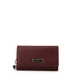 AMPHORA - Billetera guinea mediana burdeo
