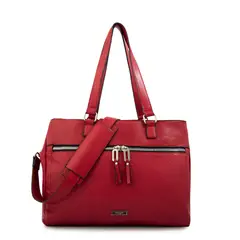 AMPHORA - Cartera tote porta notebook benin grande rojo