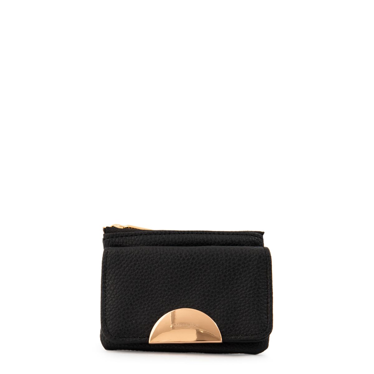 AMPHORA - Monedero con bolsillo frontal naty pequeña negro
