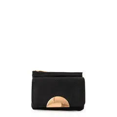 AMPHORA - Monedero con bolsillo frontal naty pequeña negro