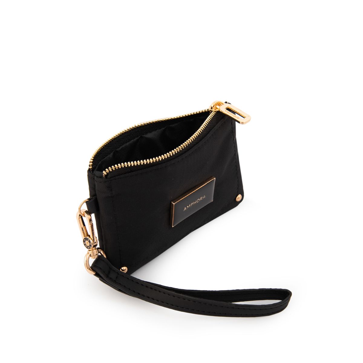 AMPHORA - Monedero canada pequeña negro