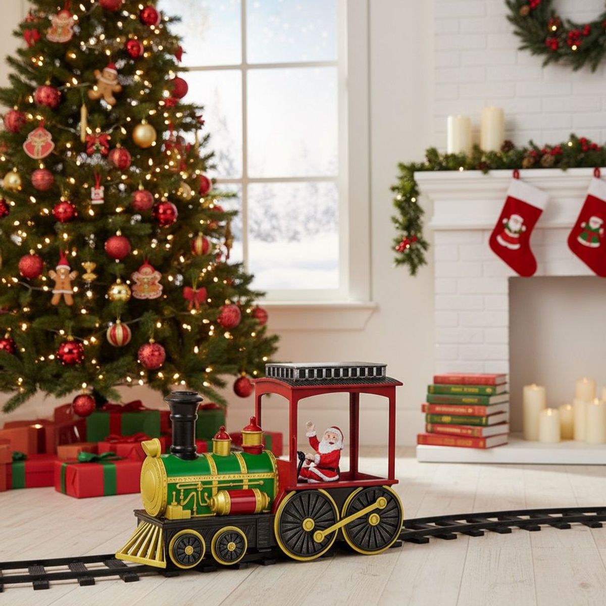 WAKESHOME - Trencito Con Luces Para El Árbol De Pascua