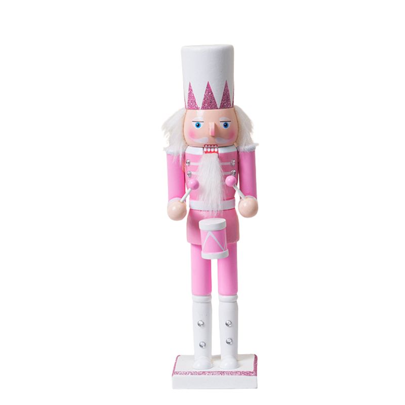 GENERICO - Cascanueces Decorativo LUCERO Rosa 25 cm - Figura Soldado Tamborilero