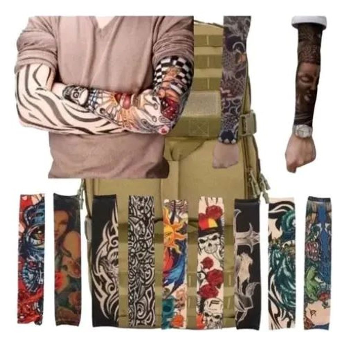 SAFE - Pack 2 Pares Mangas Cubre Brazos Para Proteger Del Sol, Varios 2