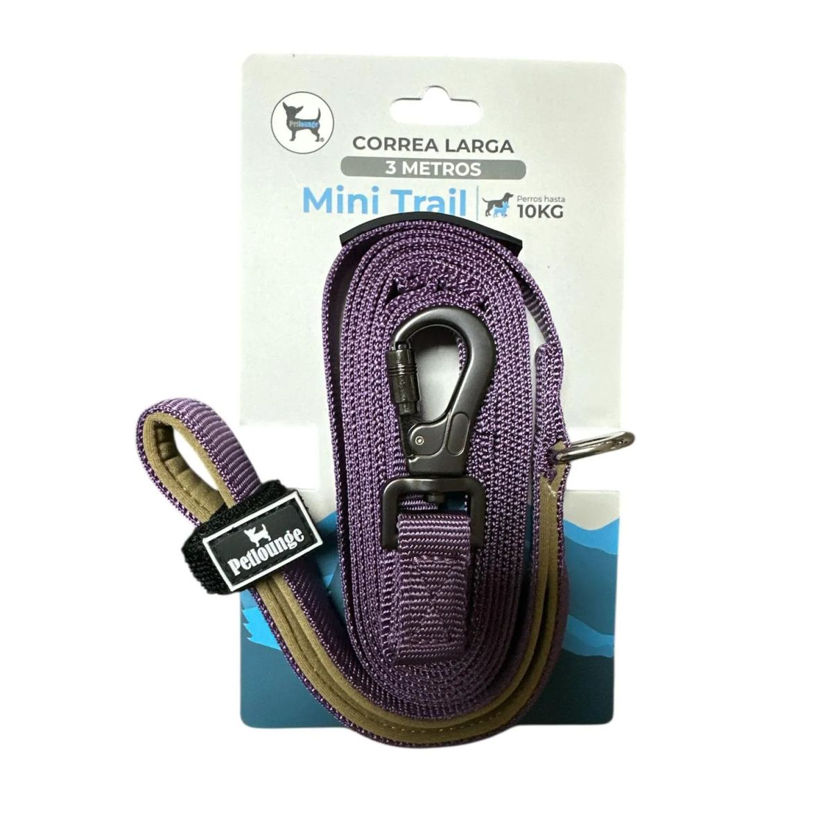 PETLOUNGE - Petlounge Correa De Paseo Adiestramiento 3m Perro Hasta 10kg - Violeta oscuro - 3M