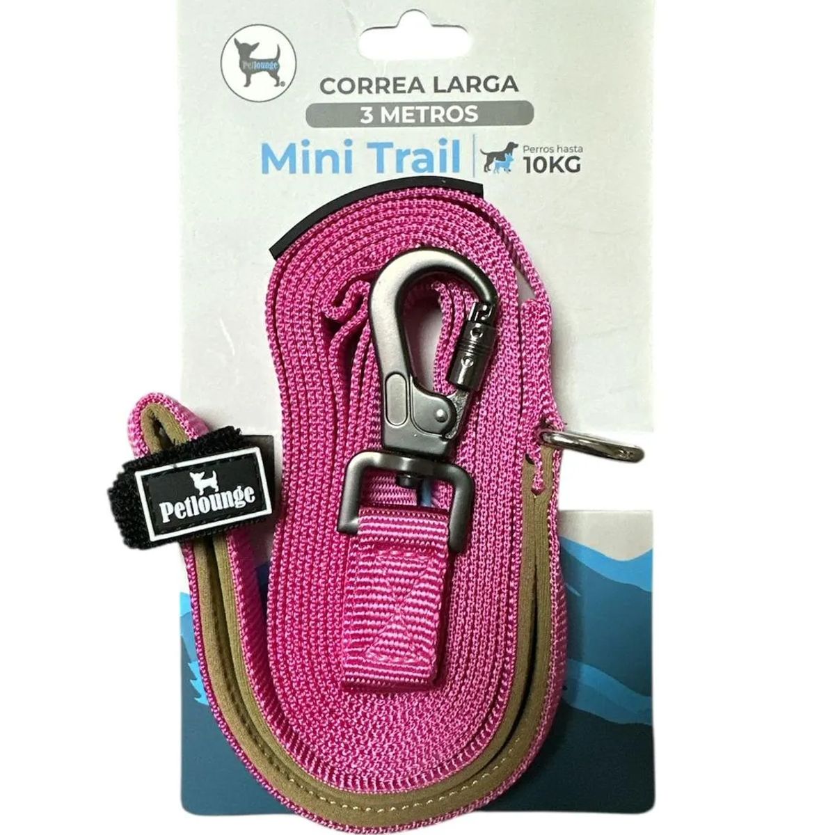 PETLOUNGE - Petlounge Correa De Paseo Adiestramiento 3m Perro Hasta 10kg - Fucsia - 3M
