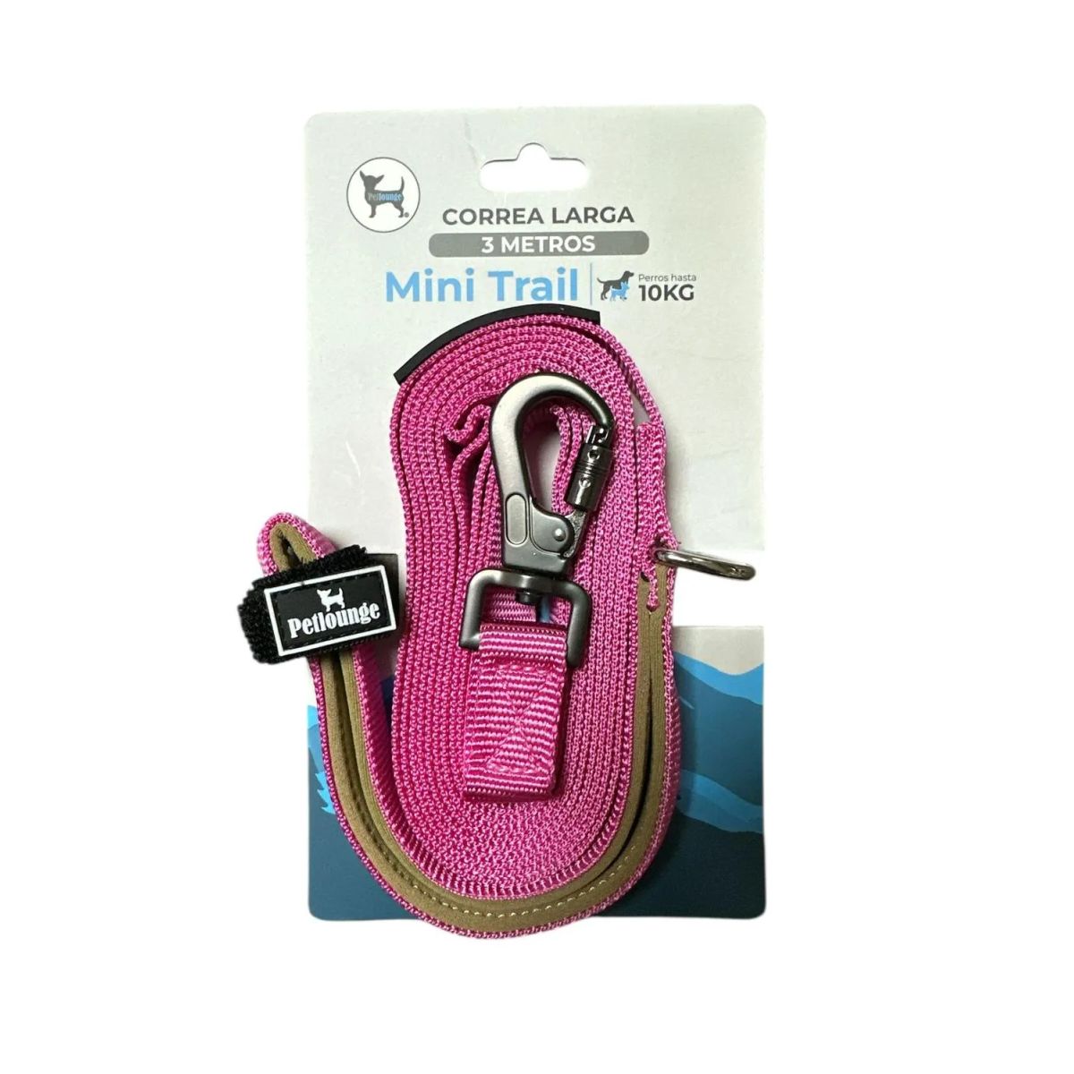 PETLOUNGE - Petlounge Correa De Paseo Adiestramiento 3m Perro Hasta 10kg - Fucsia - 3M