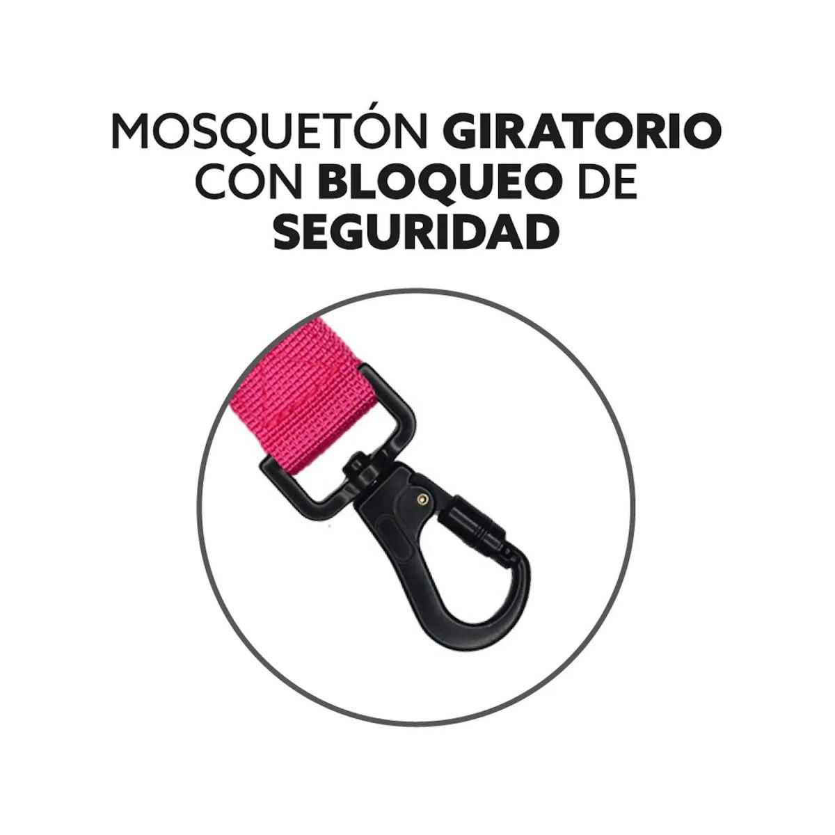 PETLOUNGE - Petlounge Correa De Paseo Adiestramiento 3m Perro Hasta 10kg - Fucsia - 3M