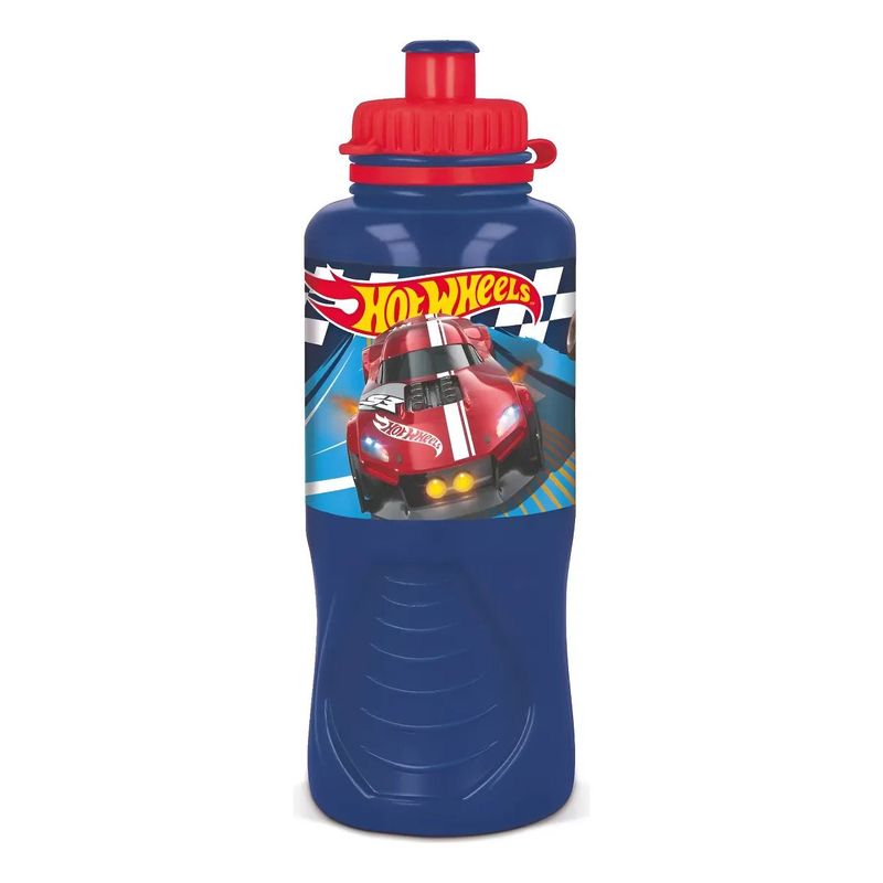 INTEK GAMES - Botella Niños 400ml Hot Wheels Libre Bpa Azul