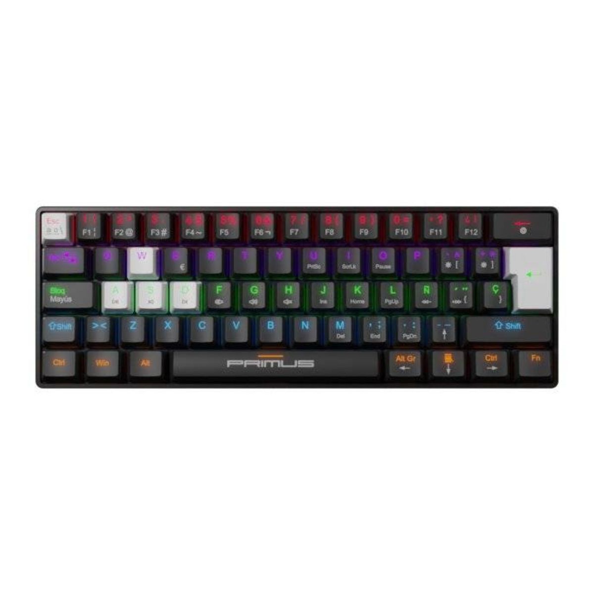 PRIMUS GAMING - Teclado Mecánico Primus Ballista61T 61 Teclas RGB Negro
