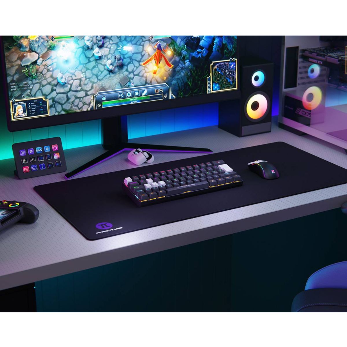 PRIMUS GAMING - Teclado Mecánico Primus Ballista61T 61 Teclas RGB Negro