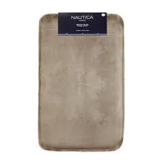 NAUTICA - Alfombra de Baño flannel 50x80cm absorbente Beige