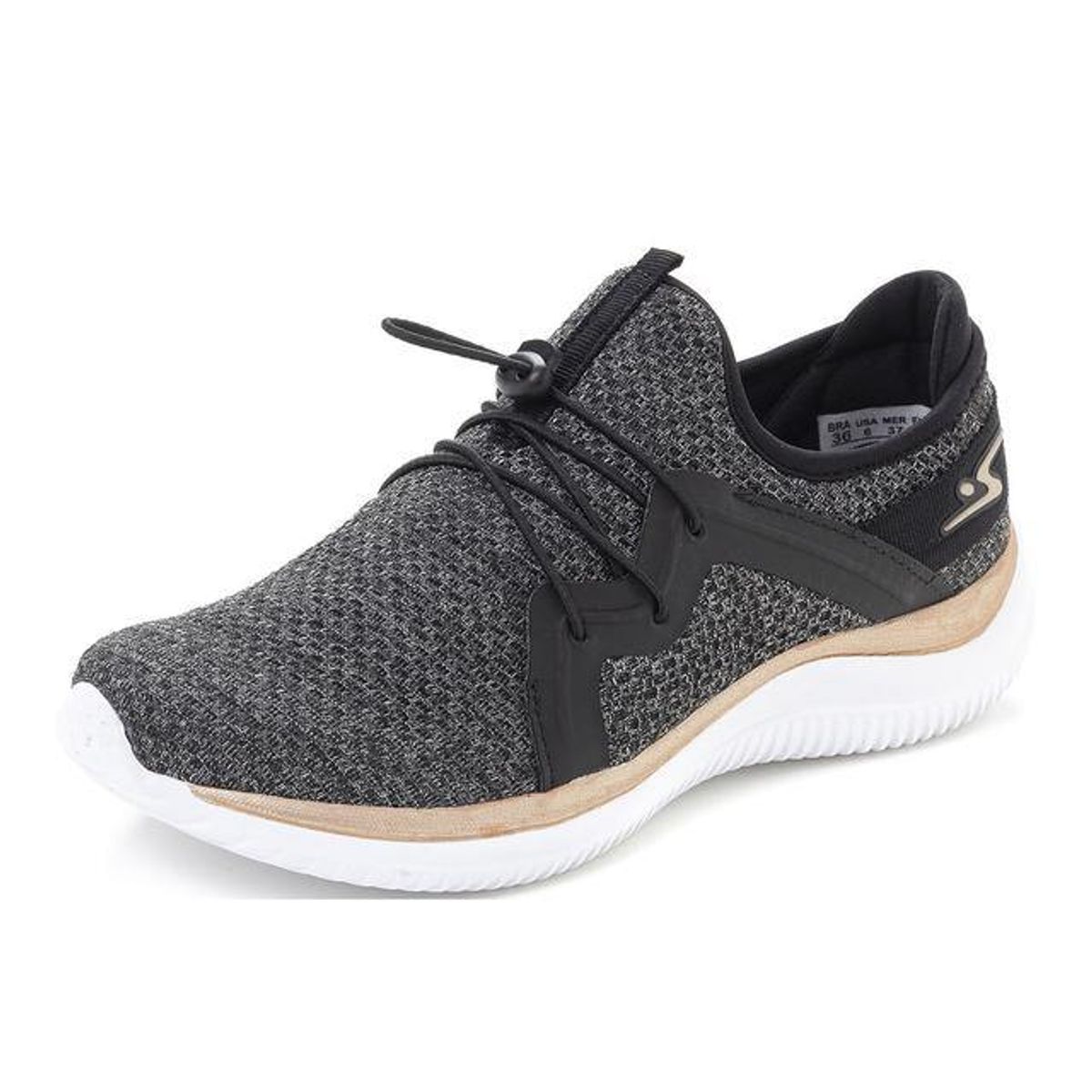 POZATINI - ZAPATILLA DEPORTIVA MUJER GOLD WALK NEGRO 8408