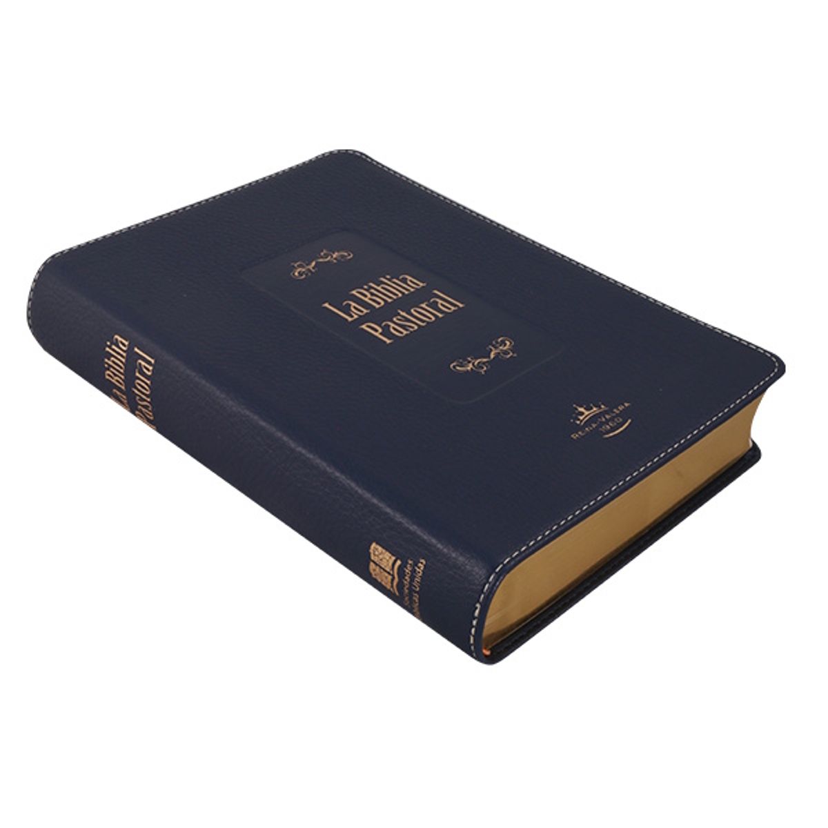 SOCIEDADES BIBLICAS UNIDAS - Biblia Pastoral con ceremonias RVR 1960 Letra Grande azul marino