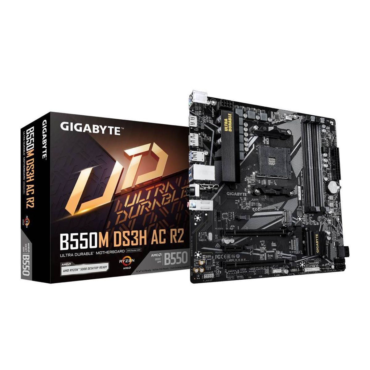 GIGABYTE - Placa Madre Gigabyte B550M DS3H AC R2, DDR4, mATX