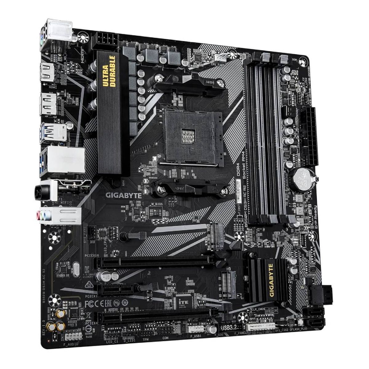 GIGABYTE - Placa Madre Gigabyte B550M DS3H AC R2, DDR4, mATX