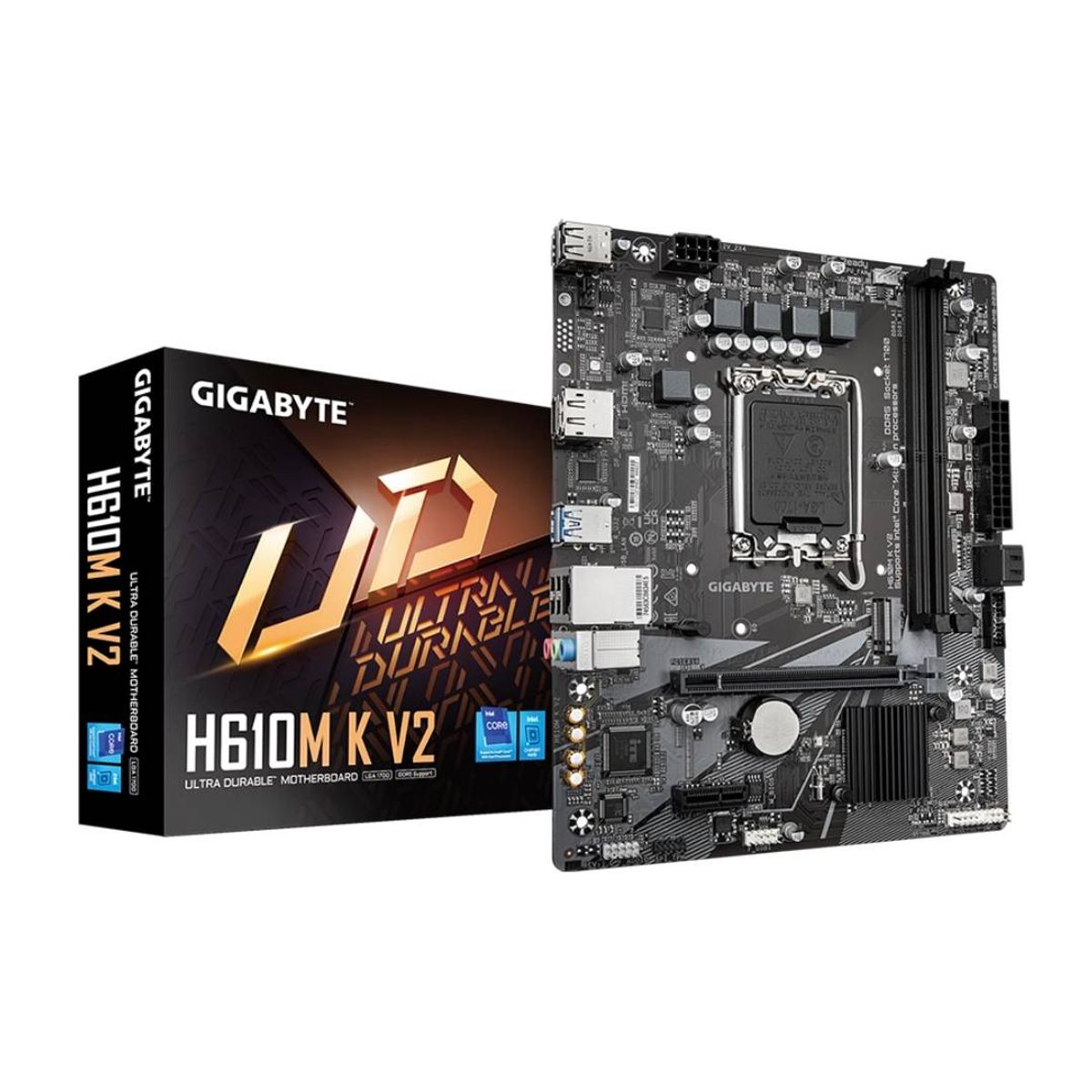 GIGABYTE - Placa Madre Gigabyte H610M K V2, LGA1700, DDR5, mATX
