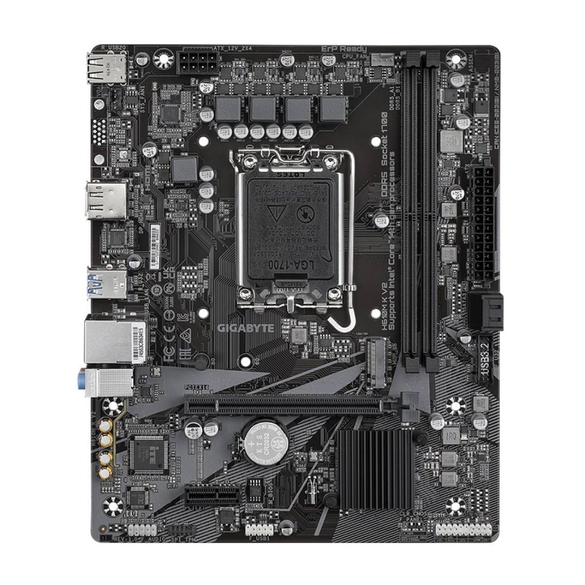 GIGABYTE - Placa Madre Gigabyte H610M K V2, LGA1700, DDR5, mATX